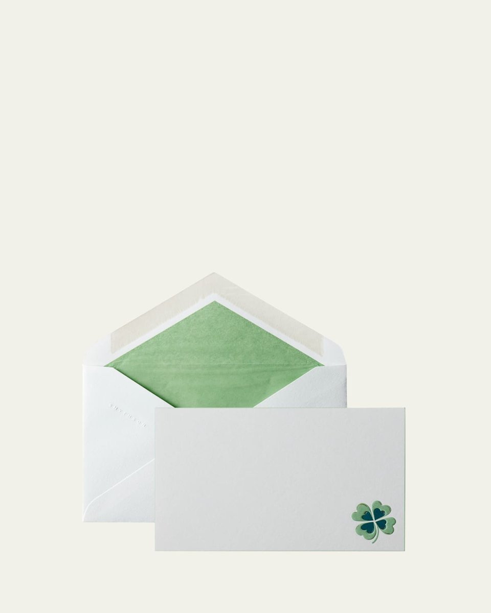 Charm Four Leaf Clover Notecards, Set of 10